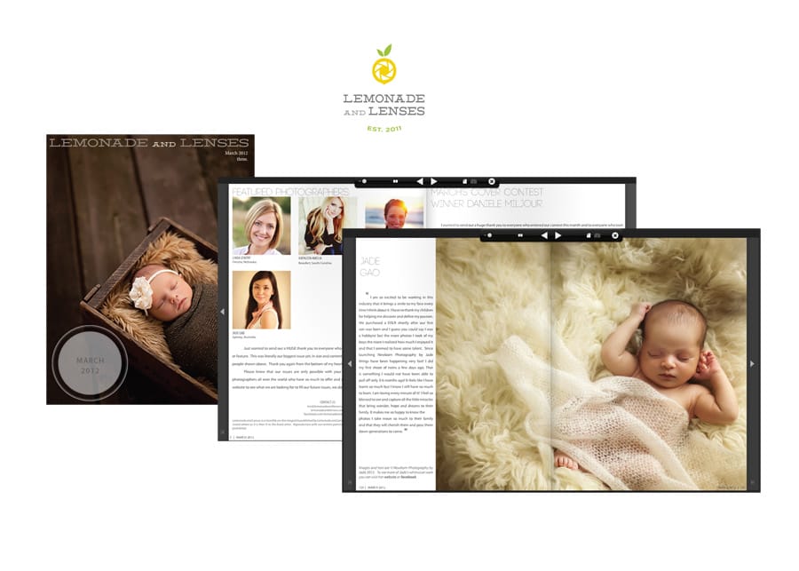 Newborn Photography by Jade Featured in Lemonade and Lenses March 2012 Newborn Issue